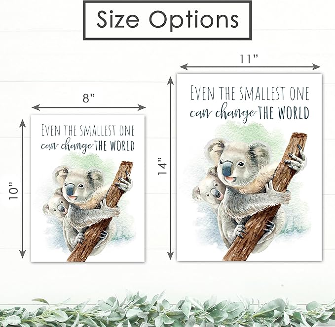 DREAM BIG PRINTABLES Koala Parent and Child Wall Art Print - Unframed - 11x14 | Inspirational Quote - Motivational Wall Art - Nursery Decor for Boys Room or Girls Room | Unisex Newborn Baby Gift