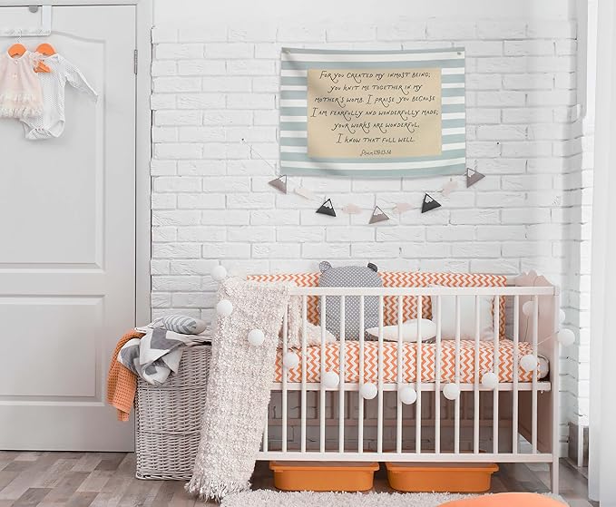Boho Rectangular Banner Flag Wall Decor Gift for Baby Boy Girl Kids,Nursery Classroom Reading Room Bedroom Decor-for You Created My Inmost-Baby Present Shower,Birthday Christmas Gift