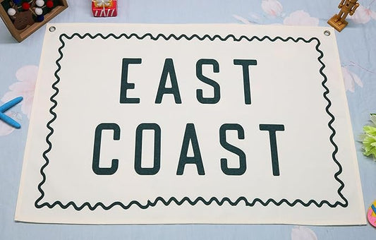 Boho Beach Rectangular Banner Print Flag Wall Art Decor Gift for Baby Boy Girl Kids Teen,Nursery Bedroom Reading Room Playing Room Decor-East Coast Theme-Baby,Shower Birthday Christmas Gift