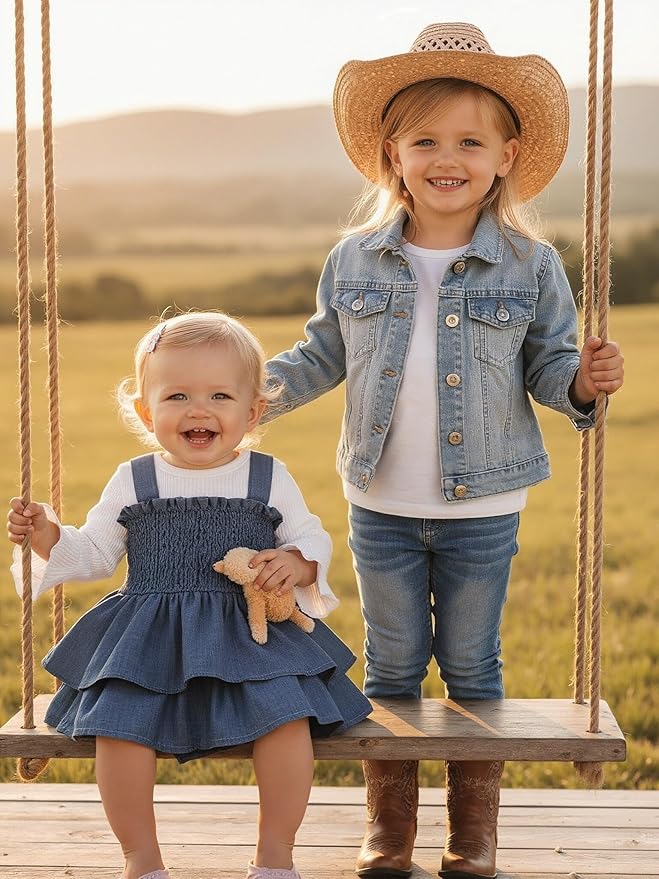 YOUNGER TREE Newborn Baby Girl Fall Winter Outfits Long Sleeve Romper Corduroy Overall Dress Infant Skirt Clothes Sets