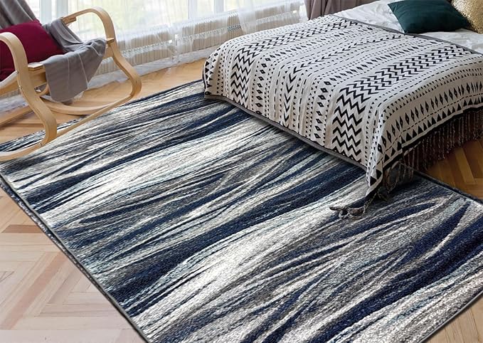 Keen Home Design Area Rugs - 9x12 Non-Shedding, Abstract Rugs for Kitchen, Living Room, Bedroom, Dining Room, Entryway - Size: 9'2" x 11'11", Multi