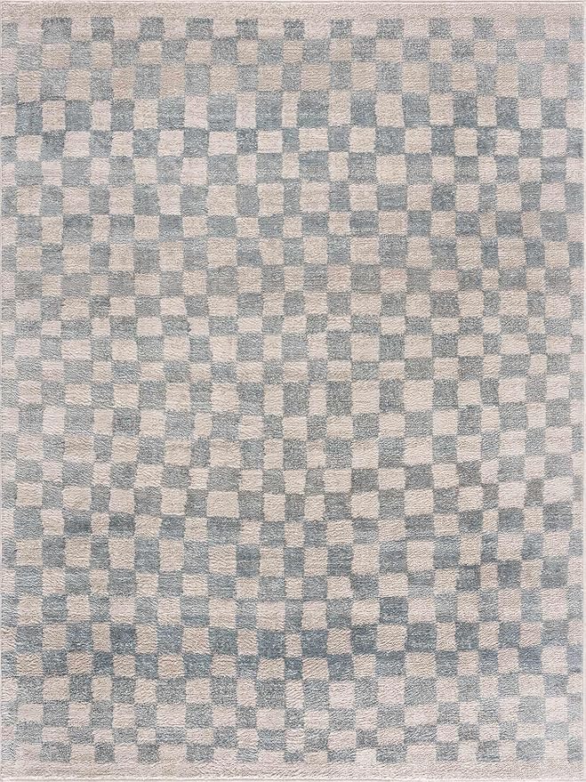 Hauteloom Benjy Hallway, Kitchen Runner Rug - Contemporary - Cream, Silver Blue - 2'7" x 10'