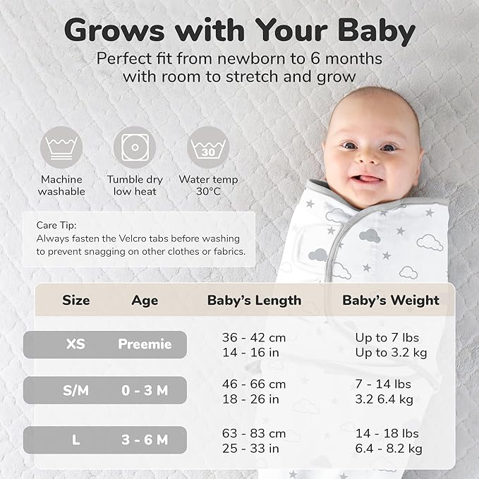 Mama Cheetah Baby Swaddle Sack 3-6 Month, Organic Cotton Swaddle Sleep Sack, Infant Swaddle Blanket Wrap for Large Babies, Baby Essentials, Easy Swaddles for Boy Girl, 4-Pack