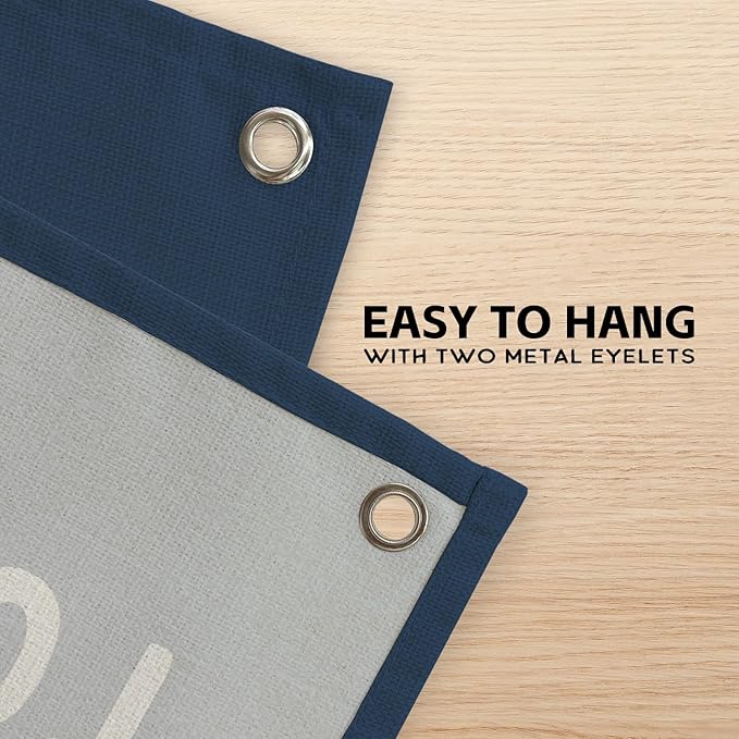 Long Live Boyhood Banner, Canvas Wall Hanging Banner Flag for Nursery Playroom, Toddler Boys Kids Room Decor (Navy Blue)