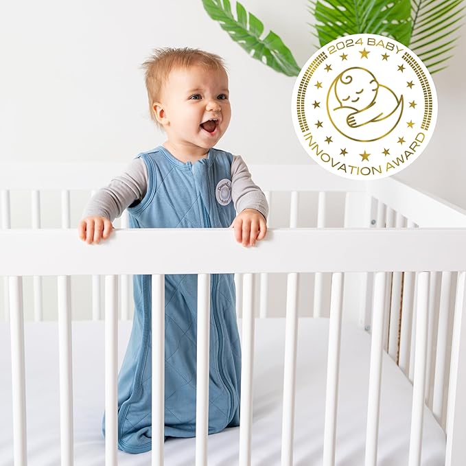Dreamland Baby Lightweight Bamboo Viscose Sleep Sack (24-36 Months). 1.0 TOG Ultra Soft Blanket w/ 2-Way Zipper. 95% Viscose, 5% Spandex (Ocean). Mom-Owned US Business, Premium Materials