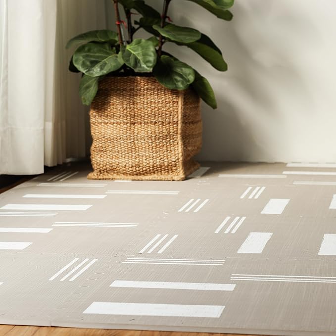 Baby Play Mat for Floor - Nira (5.5x5.5ft) - Premium EVA Foam Play Mat for Babies & Toddlers (Ages 0-5+) - Non-Toxic Playmat for Tummy Time, Crawling & Playroom - Stylish & Comfortable