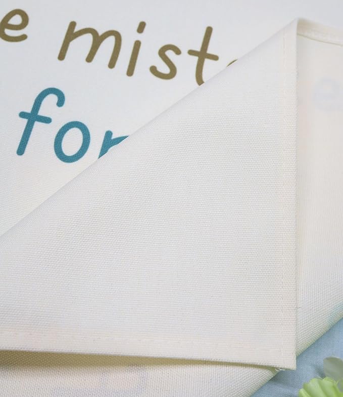 Canvas Rectangular Banner Flag Sign Poster Wall Decor Gift for Nursery Classroom Kindergarten Preschool Education Reading Room Playroom Teacher Office Baby Room-Christmas Gift-It's Ok To Make Mistakes