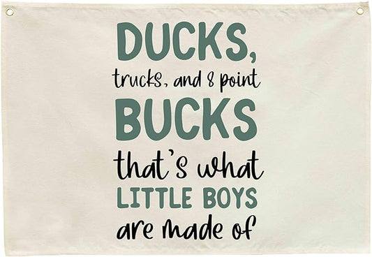 Duck Theme Nursery Wall Decor-Hanging Rectangular Canvas Banner Flag Poster Wall Decoration for Baby Kids Teen,Nursery Bedroom Playroom Babyroom Living Room Decor,Birthday Christmas Gift 28.5"L×20"W