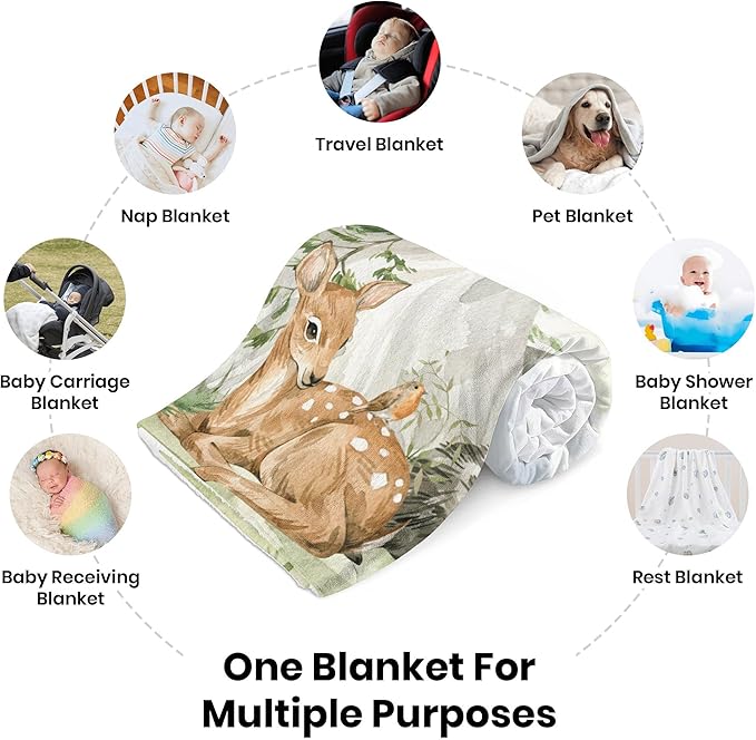 J&SBGFT Personalized Baby Blanket for Boys, Custom with Name - Receiving Blanket for Toddlers Kids Nursery Stroller Crib Decor Throw, 30"x40", Color 15