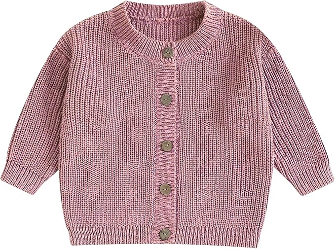 Newborn Baby Boy Girl Knit Sweater Cardigan Winter Warm Button Down Sweatshirt Top Outfit Cute Infant Fall Clothes