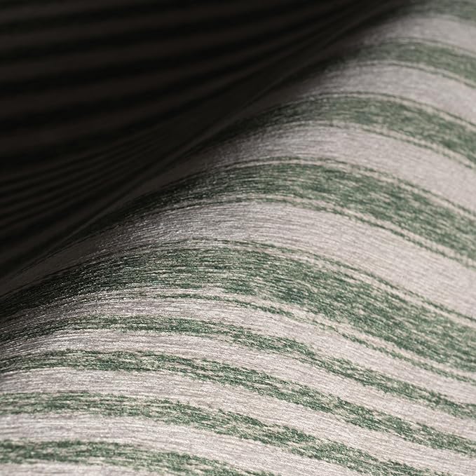 Dash & Albert Xaren Green Machine Washable Rug, Runner-2.5 X 8 Feet, Green/Grey Stripe Pattern