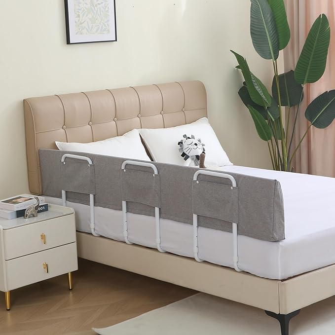 Bed Guard Rail for Toddlers, 74.8inch Foam Padded Side Rails for Queen King Twin Full Size Bed, Bedrail for Toddler Safety, Bed Railing
