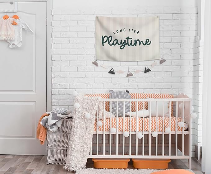 Boho Diversity Rectangular Banner Flag Wall Decor Gift for Baby Boy Girl Kids,Toddler Room Nursery Homeschool Playroom Decor-Long Live Playtime-Baby Present Shower,Birthday Christmas Gift