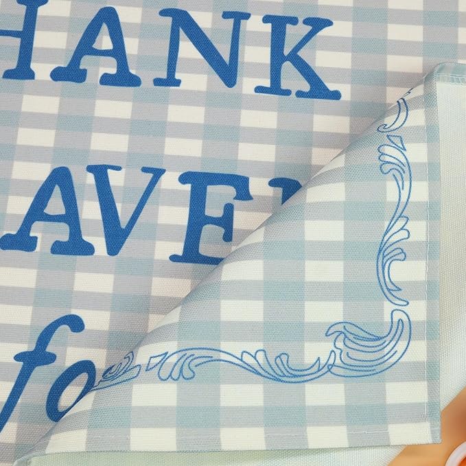 Christian Bible Verse Scripture Rectangular Banner Flag Wall Sign Decor Gift for Baby Boy-Nursery Baby Room Bedroom Decor-Baby,Shower Birthday Christmas Gift-Thank Heaven for Little Boys