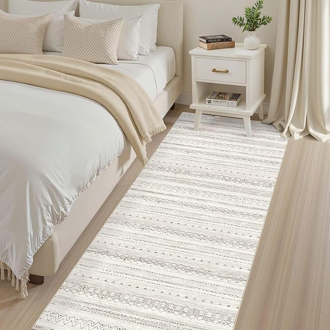 Area Rugs for Living Room Washable Living Room Rug Soft Neutral Indoor Floor Carpet Non-Slip Stain Resistant Modern Boho Rugs for Bedroom Dining Room Kids Room Nursery Office Home Brown