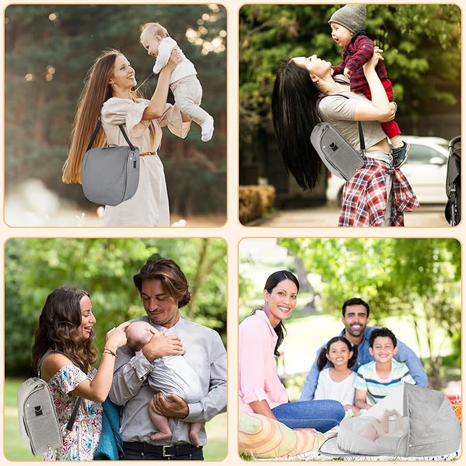 Portable Bassinet for Baby,Baby Bassinets Bedside Sleeper for Travel & Home,Foldable Bedside Crib with Breathable Mesh,Lightweight with Carry Bag & Storage Pocket,Safe Cosleeping Design for Infant