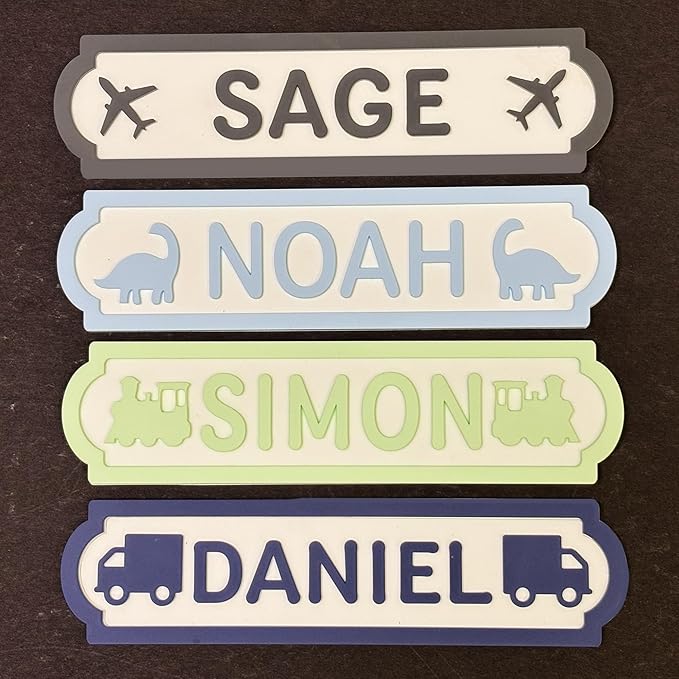 Custom Name Signs for Kids’ Bedrooms, Playroom Signs, Boys and Girls Door Signs, Baby Room Decoration (Medium - 14.5 x 3.75”)