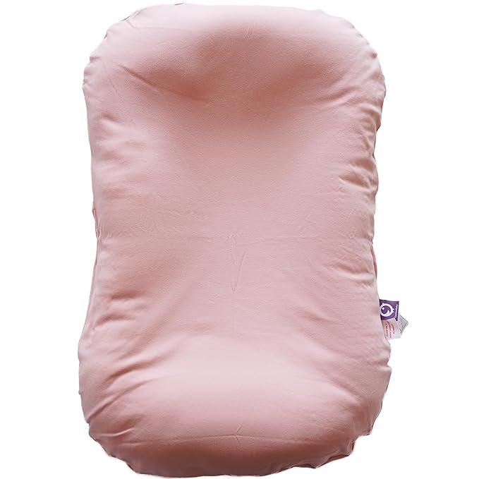 CooCooBaby Infant Lounger, Baby Nest Cover for Baby Girls & Boys, Newborn Essentials for Baby 0-12 Months, 100% Cotton Breathable (Mistyrose)