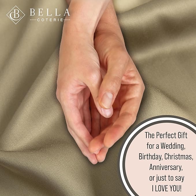 Bella Coterie Luxury Bamboo Viscose Queen Size Sheet Set | 100% Organically Grown | Ultra Soft | Cooling for Hot Sleepers | 18" Deep Pocket [Olive]