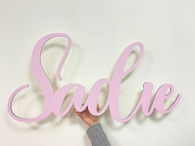 Name Sign for Nursery Wooden Name Plaque Baby Girl Wall Decor Boys Room Nameplate Birthday Laser Cut Letters Sign Grib Newborn Gift