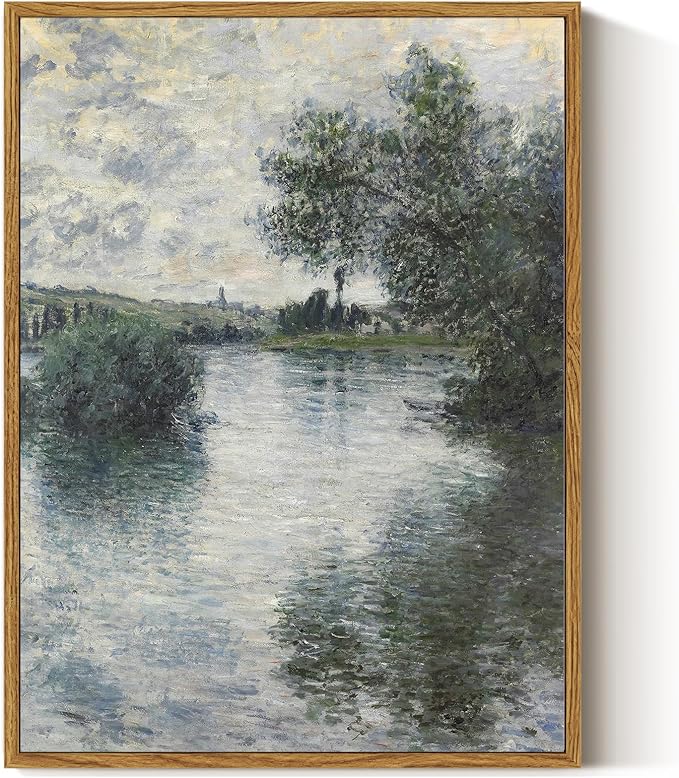 ARPEOTCY Vintage Framed Canvas Wall Decor, 12×16 Inch, Vintage Monet Landscape Art Prints for Decor, Hanging Wall Art for Bedroom, Living Room, Bathroom, Kithchen, Office