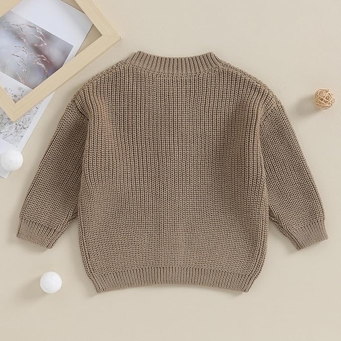 Newborn Baby Boy Girl Knit Sweater Cardigan Winter Warm Button Down Sweatshirt Top Outfit Cute Infant Fall Clothes
