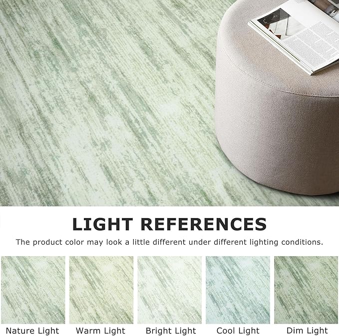 2x7 Modern Abstract Runner Rug for Hallways, Light Sage Green and Ivory Super Soft Hallway Decor Kitchen Rugs with Non-Slip, Non-Shedding Washable Rug for Hallways Entryway Bedroom Indoor