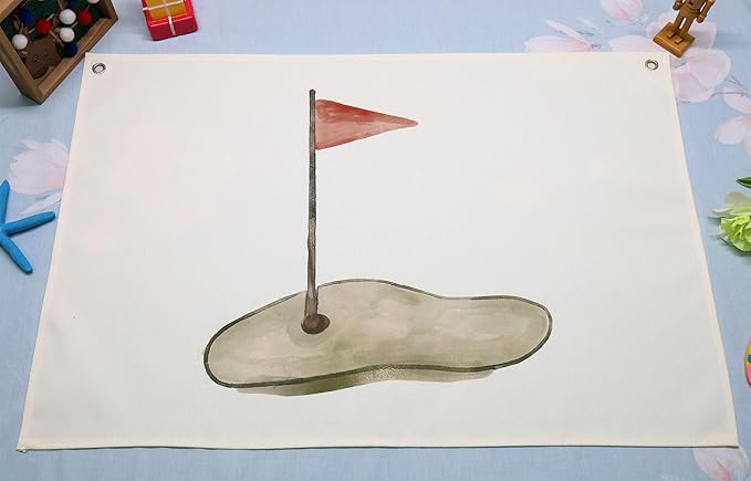 Motivational Rectangular Banner Flag Wall Decor Gift for Baby Boy Kids Teen,Nursery Classroom Homeschool Bedroom Reading Room Playroom Decor-Golf Hole Theme-Baby,Shower Birthday Christmas Gift