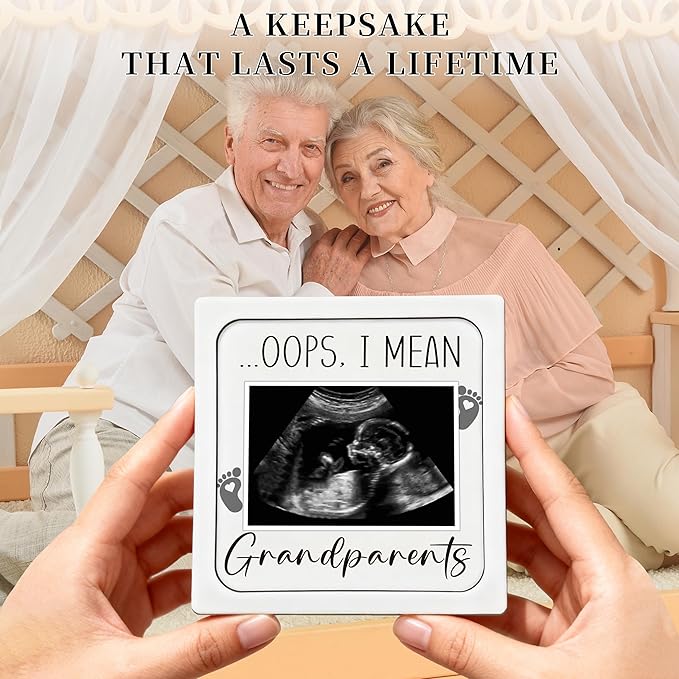 Pregnancy Announcement for Grandma Grandparents, Ultrasound Picture Frame Surprise Box, You're About to Become A Babysitter, Baby Coming Soon Announcement, Pregnancy Reveal Gifts to Grandparents