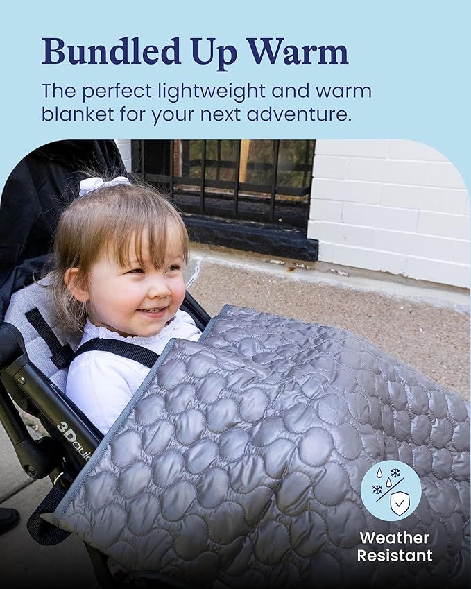 Goldbug Baby Blanket for Strollers & Car Seats - Weather-Resistant Shell - Warm Fleece Lined - Packable