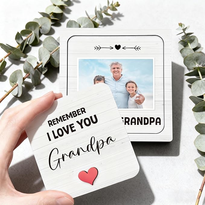 Me and My Grandpa Picture Frame, Baby Keepsake Photo, Grandpa Picture Frames Wooden Surprise Box, Gender Neutral Nursery Decor, Best Grandparent or First Father's Day Gifts