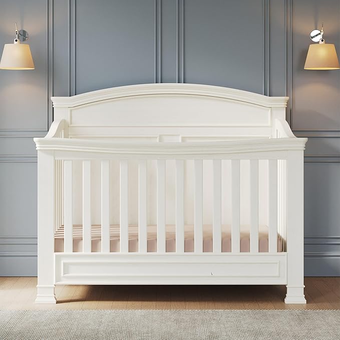Child Craft Westgate Crib, Double Dresser, and Chest 3-Piece, Includes 4-in-1 Convertible Crib, Dresser, and Chest (Vintage Linen)
