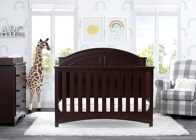 Delta Children Perry 6-in-1 Convertible Crib - Greenguard Gold Certified, Walnut Espresso