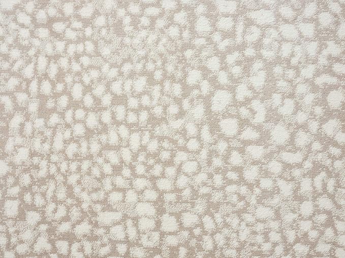 Abani Cream Cheetah Print Area Rug Rugs, Arto Collection - Contemporary Durable Accent Rug (6' Round)