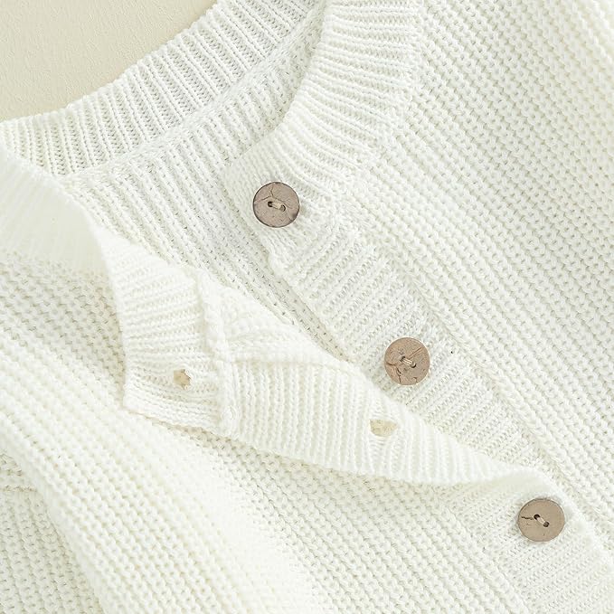 Newborn Baby Boy Girl Knit Sweater Cardigan Winter Warm Button Down Sweatshirt Top Outfit Cute Infant Fall Clothes