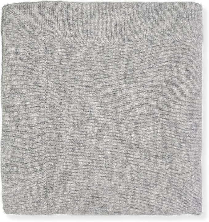 Jet&Bo BABY 100% Cashmere Baby Blanket Luxe Knit Design in Light Gray - 32" x 40" - Ultra Soft, Hypoallergenic & Temperature Regulating - Gift Box and Card Included