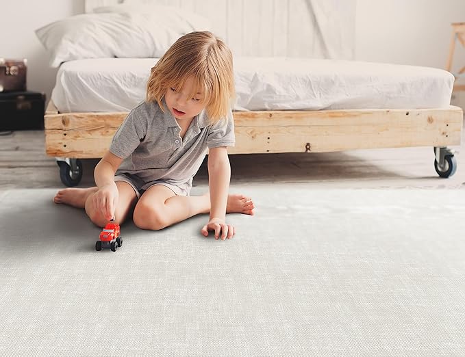 Ultra-Cushioned Premium Baby Play Mat - Urban Object + Fabric Grey - Made in Korea - Tummy Time Mat with Superior Shock Absorption, Non-Toxic Baby Floor Mats, Water Resistant, Reversible - 75"x51"