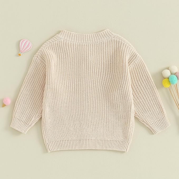 Newborn Baby Boy Girl Knit Sweater Cardigan Winter Warm Button Down Sweatshirt Top Outfit Cute Infant Fall Clothes
