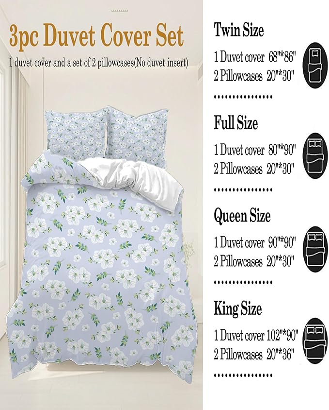 Soft Aesthetic Floral Print White Duvet Cover Pink Rose Pattern Girls Striped Bedding 1 Duvet Cover 2 Pillowcases King Size with Zipper Ties for Teenage Girls