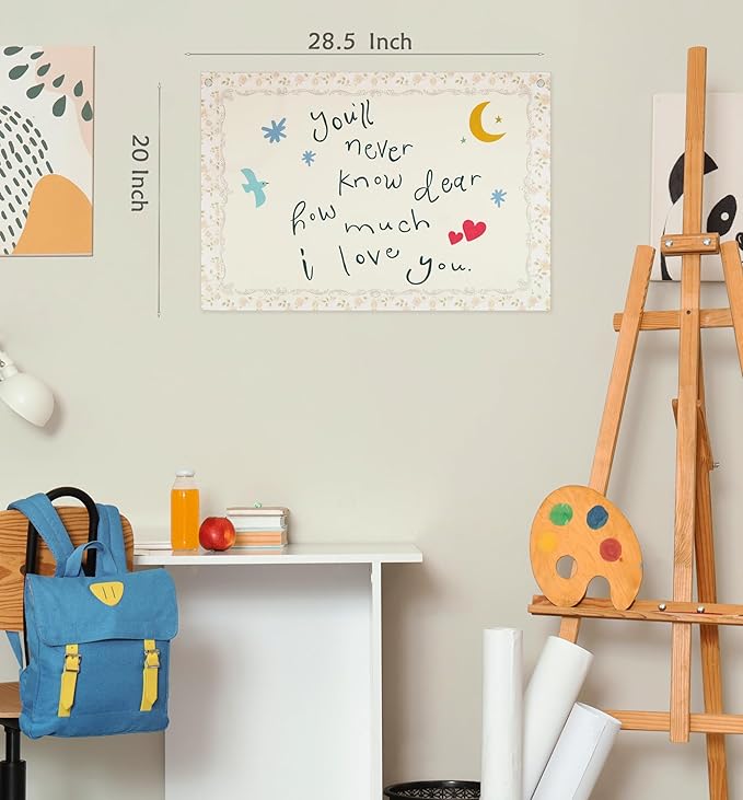 Nursery Rectangular Canvas Banner-Boho Flag Wall Decor for Toddler Boy Girl Kids,Baby Room Above Crib Bedroom Playroom Reading Room Decor-Baby Shower Birthday Christmas Gift-You'll Never Know Dear