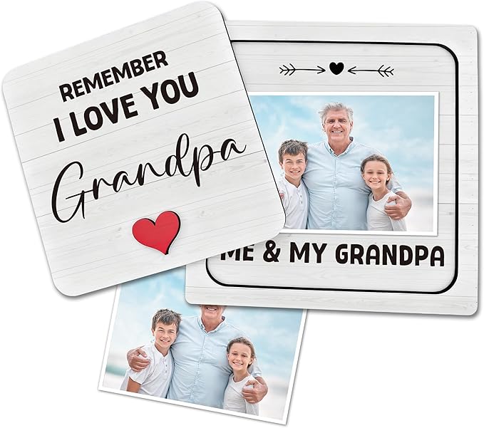Me and My Grandpa Picture Frame, Baby Keepsake Photo, Grandpa Picture Frames Wooden Surprise Box, Gender Neutral Nursery Decor, Best Grandparent or First Father's Day Gifts