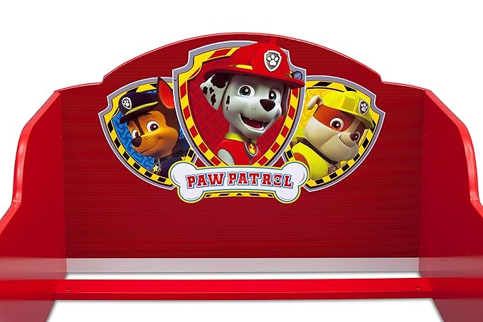 Delta Children Wood Toddler Bed, Nick Jr. PAW Patrol + Serta Perfect Slumber Dual Sided Recycled Fiber Core Toddler Mattress (Bundle)