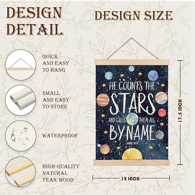 URLLUAE Solar System Poster Hanger Frame, Space Nursery Decor,Space Wall Art,Outer Solar System for Kids Room Decor for Boys Room,12x16 Inches