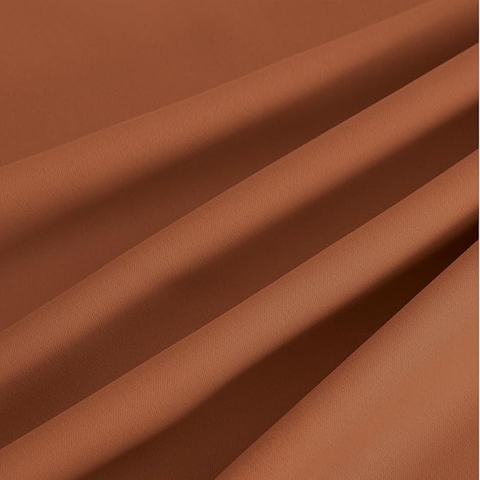 NICETOWN Burnt Orange Curtains for Living Room 84 inches Long 2 Panels, Thermal Grommet Curtains for Living Room, Noise Reducing Privacy Window Treatment Shades for Bedroom, Laundry Patio, W52
