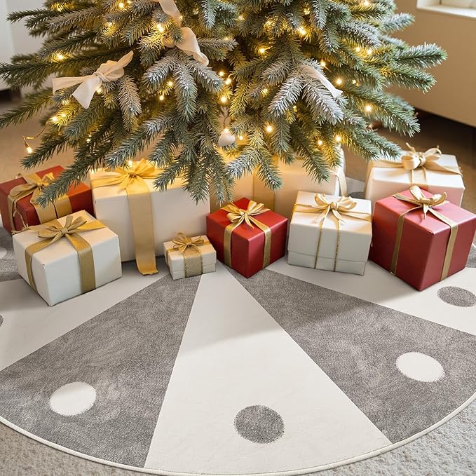 jinchan 5ft Round Rug Grey Washable Fun Cute Playroom Mat Non Slip Cheerful Circle Cool Rug Soft Cozy Low-Profile Gray Playful Carousel Throw Carpet for Kids Gift Teens Dorm Entryway Bedroom