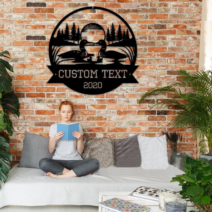 Custom Duck Metal Wall Sign, Personalized Duck Metal Wall Art, Farm Decor, Cabin Decor, Porch Sign