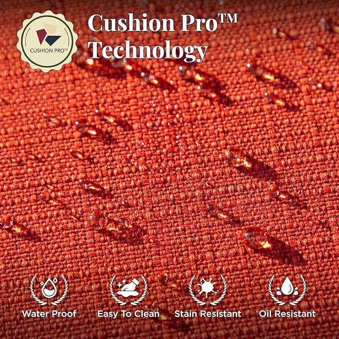 Patio Swivel Chairs Set of 2, Outdoor Sofa Chairs with Deep Seating and 5.75" Cushions, Steel Frame Porch Furniture for Lawn Backyard Deck, Red