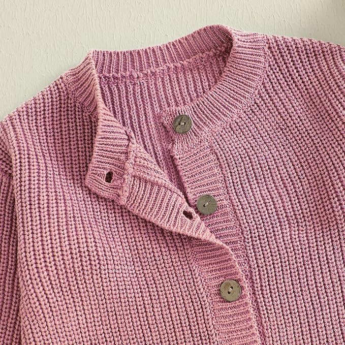 Newborn Baby Boy Girl Knit Sweater Cardigan Winter Warm Button Down Sweatshirt Top Outfit Cute Infant Fall Clothes