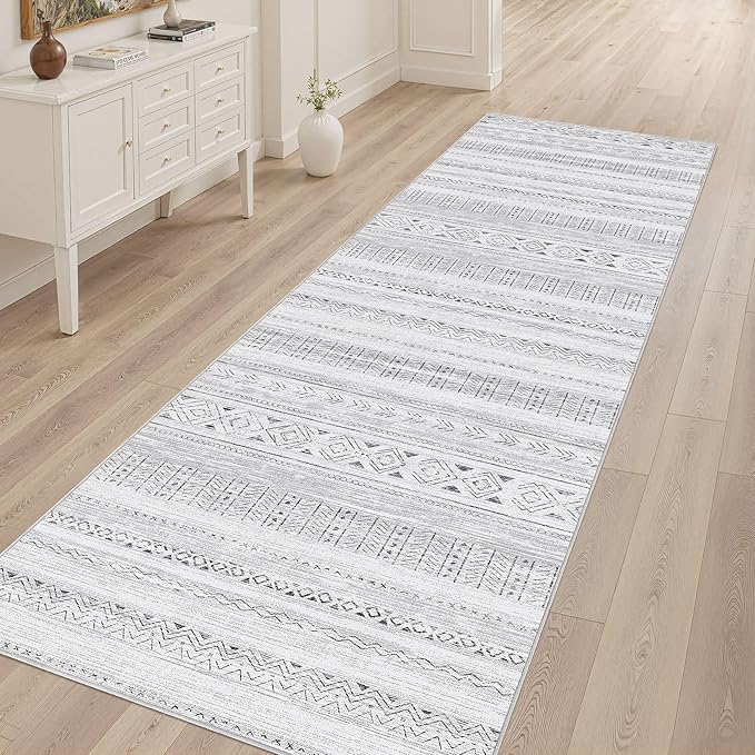 Area Rugs for Living Room Washable Living Room Rug Soft Neutral Indoor Floor Carpet Non-Slip Stain Resistant Modern Boho Rugs for Bedroom Dining Room Kids Room Nursery Office Home Dark Grey