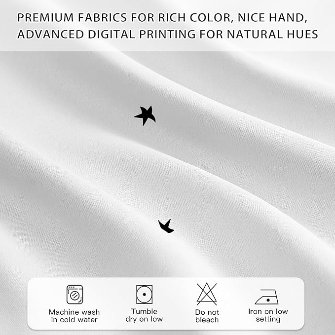 XiDi White Curtains 96 Inches Long for Girls Bedroom Living Room Privacy Room Darkening Double Layer Curtains with Sheer Overlay for Kids Toddler Princess Nursery Room Grommet Window Drapes W34 X L96